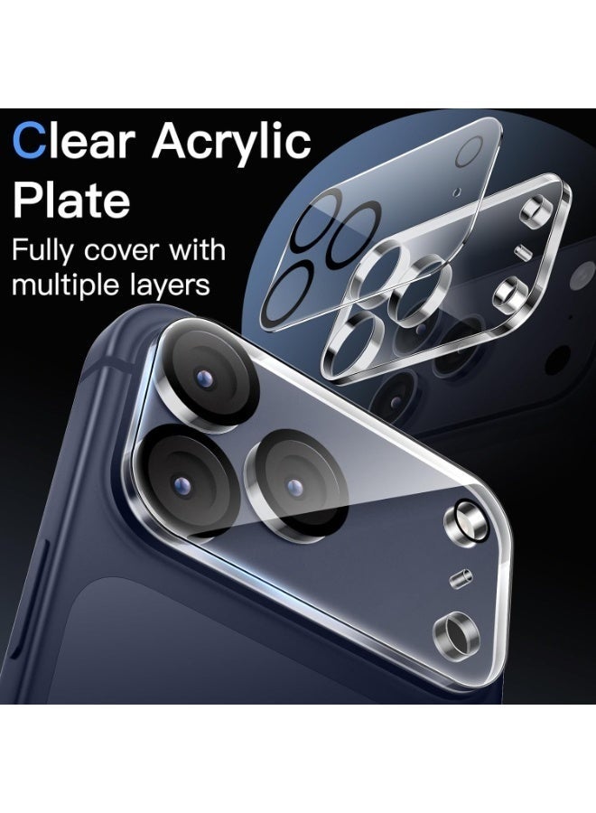 Nova future 3pack tempered glass camera lens protectors for Apple iPhone 17 Pro Max, ultra-high definition, 9H hardness, scratch-resistant, compatible with phone cases, easy to install [does not affect night shooting]. - Image 2